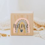 Tirelire en bois pour enfant avec gravure