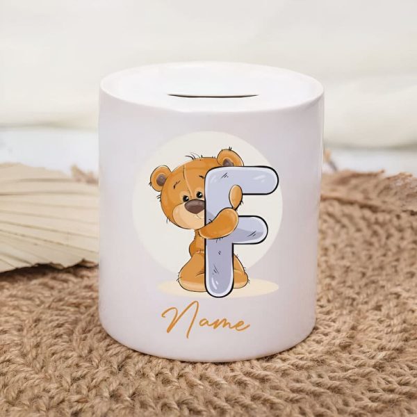 Tirelire prénom, idée cadeau créative