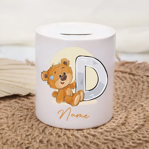 Tirelire prénom, accessoire déco ludique