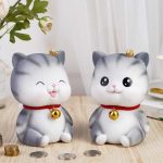 Tirelire Petit Chat en céramique blanche