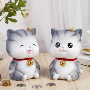 Tirelire Petit Chat en céramique blanche