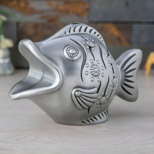 Tirelire poisson en métal, décoration amusante pour enfants