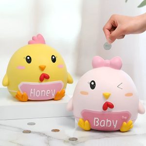 Tirelire en forme de poule pour épargner de manière ludique
