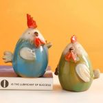 Tirelire poule en céramique décorative