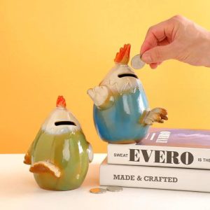Tirelire céramique en forme de poule