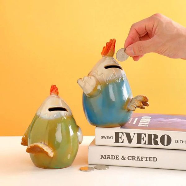 Tirelire céramique en forme de poule