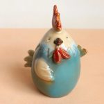 Poule en céramique, accessoire de décoration