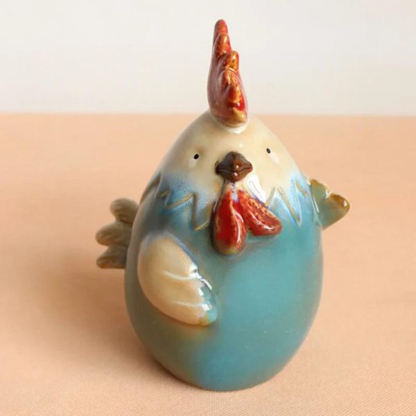 Poule en céramique, accessoire de décoration
