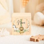 Tirelire en bois design personnalisé