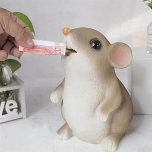 Tirelire rat mignonne, idéale pour enfants et adultes