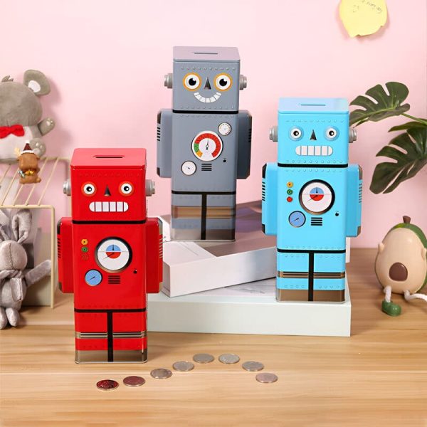 Tirelire Robot en Métal au design moderne