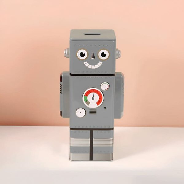 Robot en métal, tirelire idéale pour économiser