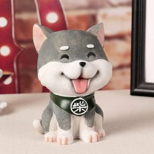 Tirelire animale Shiba Inu, accessoire de décoration originale