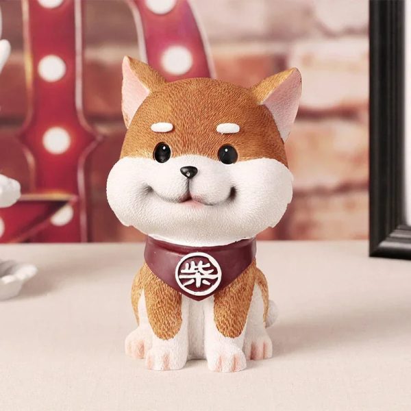 Tirelire design Shiba Inu, ajout amusant à votre bureau