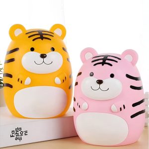 Tirelire Tigre pour Enfant en céramique colorée