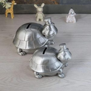 Tirelire tortue en céramique colorée pour enfants
