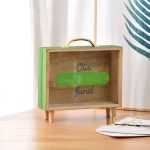 Tirelire de voyage en plastique transparent, pratique et légère