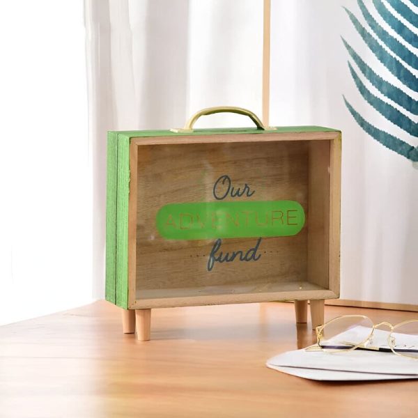 Tirelire de voyage en plastique transparent, pratique et légère
