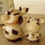 Tirelire céramique vache pour épargner