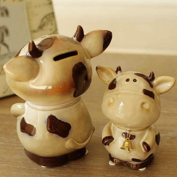 Tirelire céramique vache pour épargner