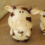 Tirelire vache céramique, cadeau ludique