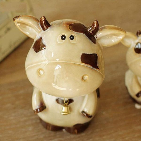 Tirelire vache céramique, cadeau ludique