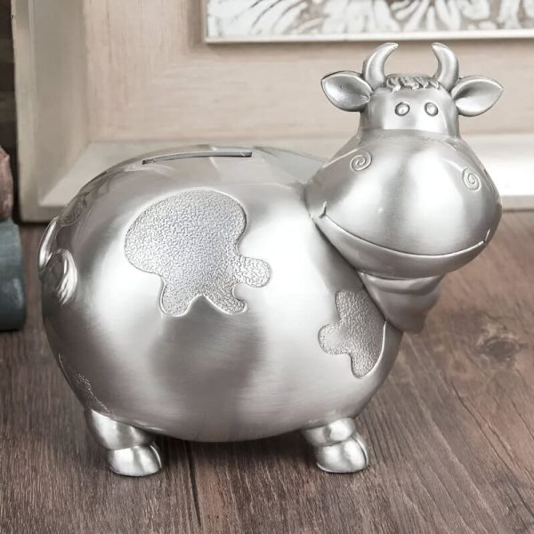 Vache tirelire en métal, cadeau parfait pour les jeunes