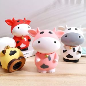 Tirelire Vache Multicolore design amusant pour enfants