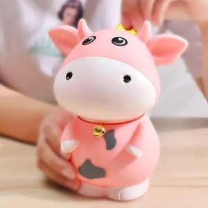 Tirelire vache colorée en céramique ludique et décorative