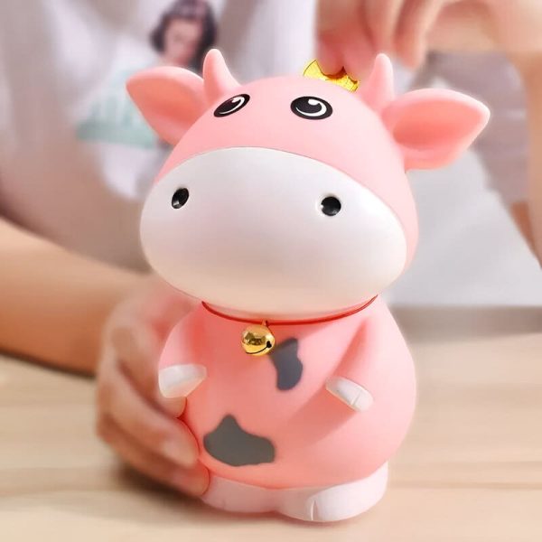 Tirelire vache colorée en céramique ludique et décorative