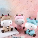 Tirelire Vache Rose en céramique décorative