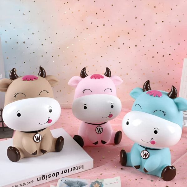 tirelire-vache-rose-1 Tirelire Vache Rose en céramique décorative