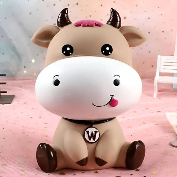 Tirelire vache rose, idéal pour les économies