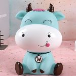 Cadeau enfant : tirelire vache rose mignonne