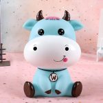 Tirelire vache rose, objet déco et pratique