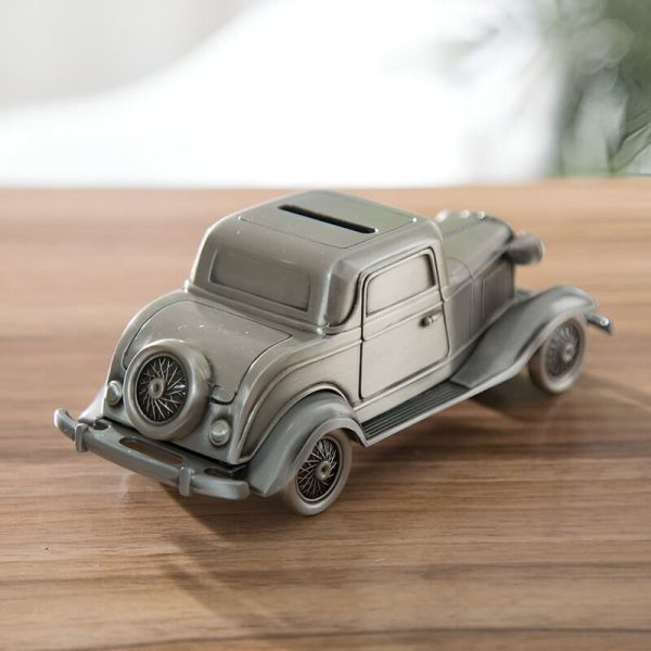 Tirelire en forme de voiture, style nostalgique