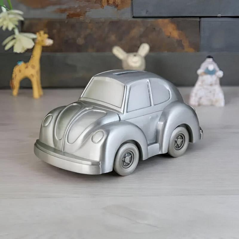 Tirelire voiture coccinelle en céramique colorée